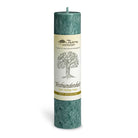 Türkise Allgäuer Kräuterkerze "Verbundenheit" (Heiliger Hain), fördert Einssein & Einheit allen Lebens.