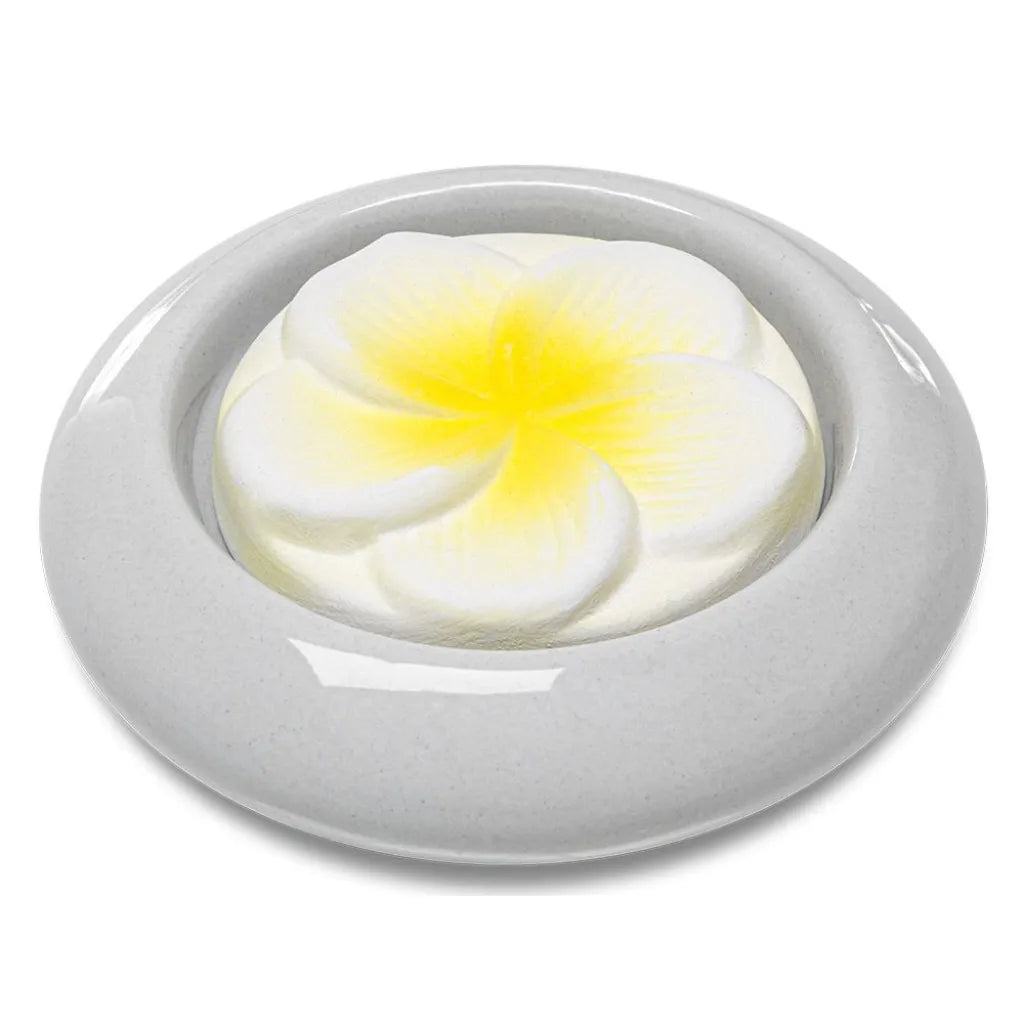 Baldini Duftstein Frangipani mit grauem Teller, elegantes Design für individuelle Raumbeduftung.