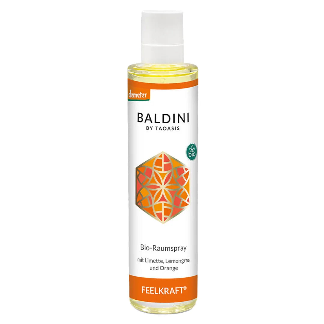 Baldini Feelkraft Bio-Raumspray, 50ml, Demeter-Qualität, für frische Energie und Lebensfreude.