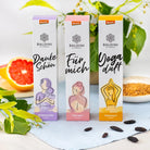 Baldini Bio Raumdüfte: Dankeschön, Für mich, Yogaduft, für harmonisches und natürlich duftendes Zuhause.