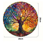 Sonnenfänger "Baum des Lebens" aus Acryl, 20 cm Durchmesser, bruchsicher, mit vorinstallierten Löchern zum Aufhängen.