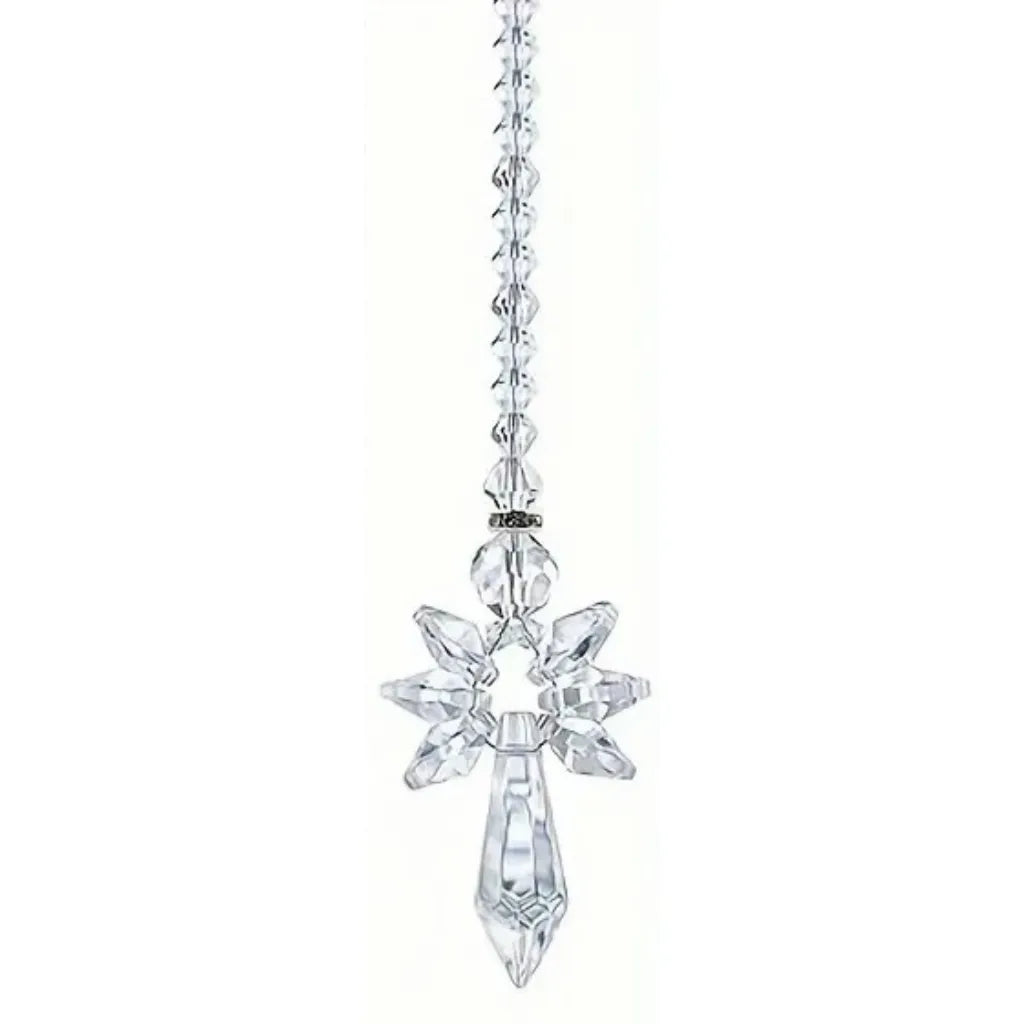 Transparenter Sonnenfänger Kristall-Engel, der Licht und Glanz ins Zuhause bringt und kleine Regenbögen tanzen lässt.