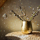 Sonnenfänger Kristallkugel erzeugt magische Regenbogen-Lichtpunkte an der Wand, bringt positive Energie ins Zuhause.