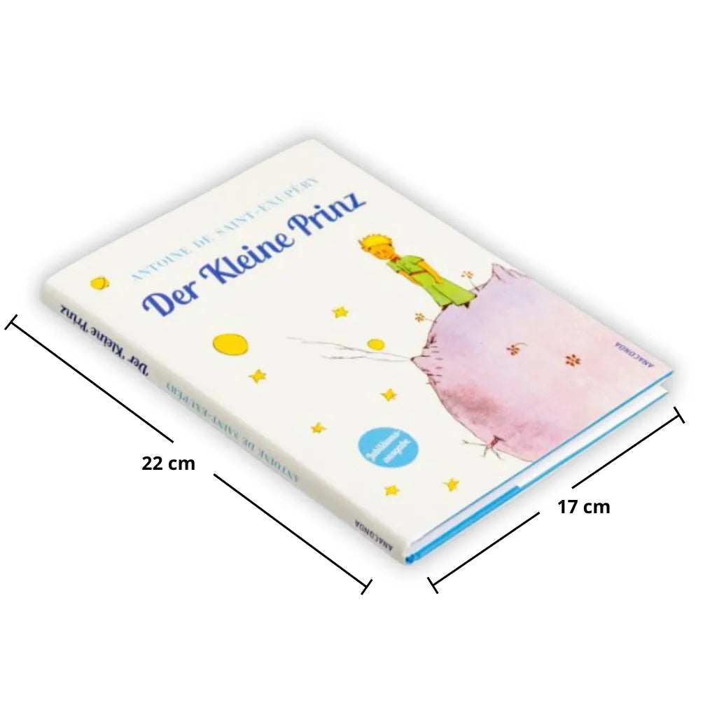 Der kleine Prinz Buch Maße: Antoine de Saint-Exupéry Klassiker, 22x17cm.