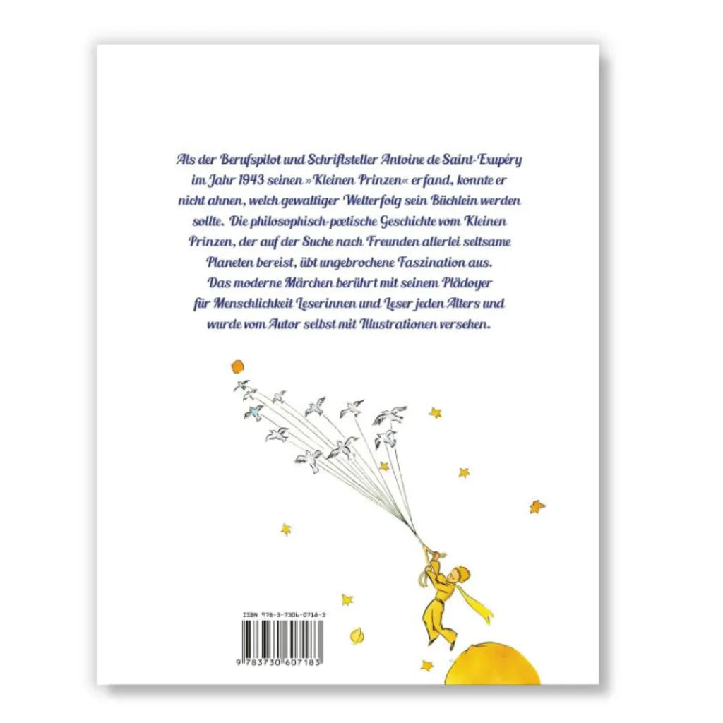 Der kleine Prinz Buchrückseite: Antoine de Saint-Exupéry Märchen, philosophische Geschichte.