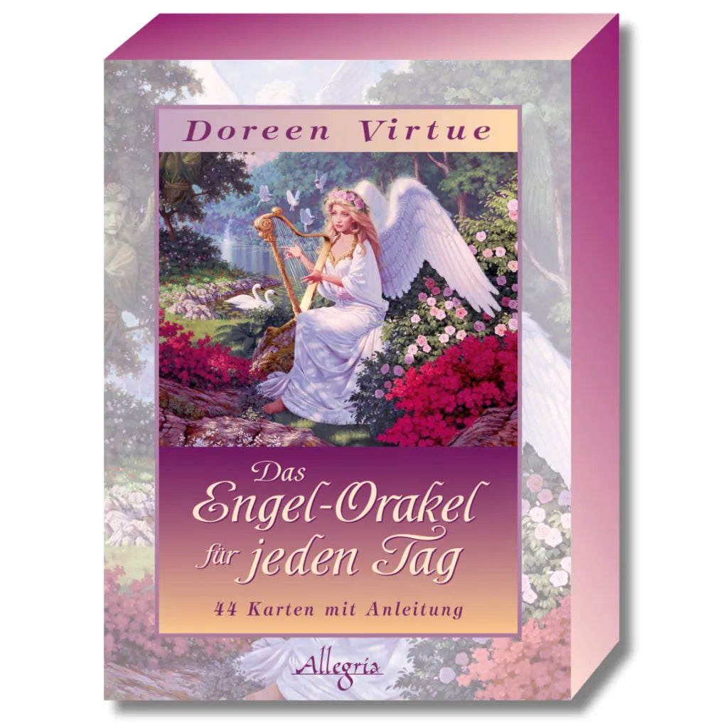 Doreen Virtue Engel-Orakel Kartenset: Verpackung mit Engelillustration, Spiritualität.