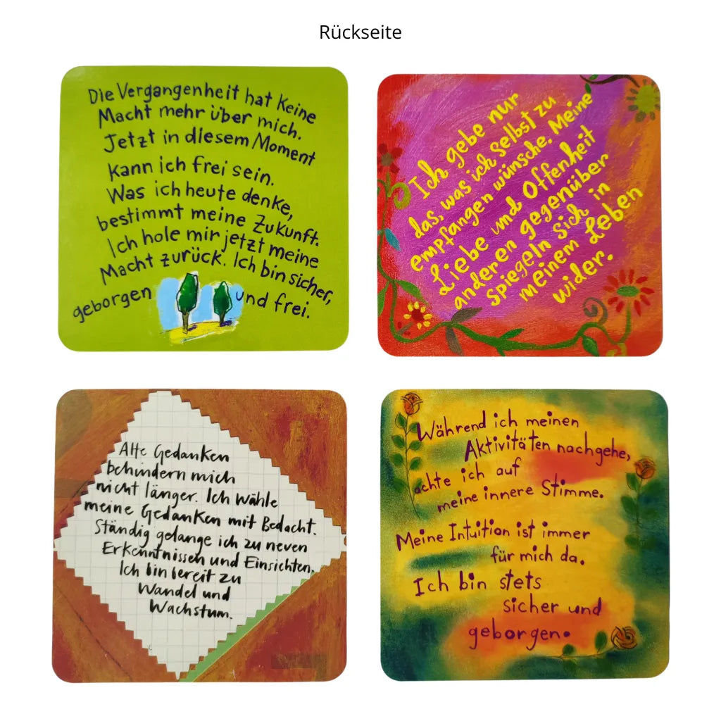 Louise Hay Affirmationskarten Körper und Seele: Rückseiten, Vergangenheit, Intuition.