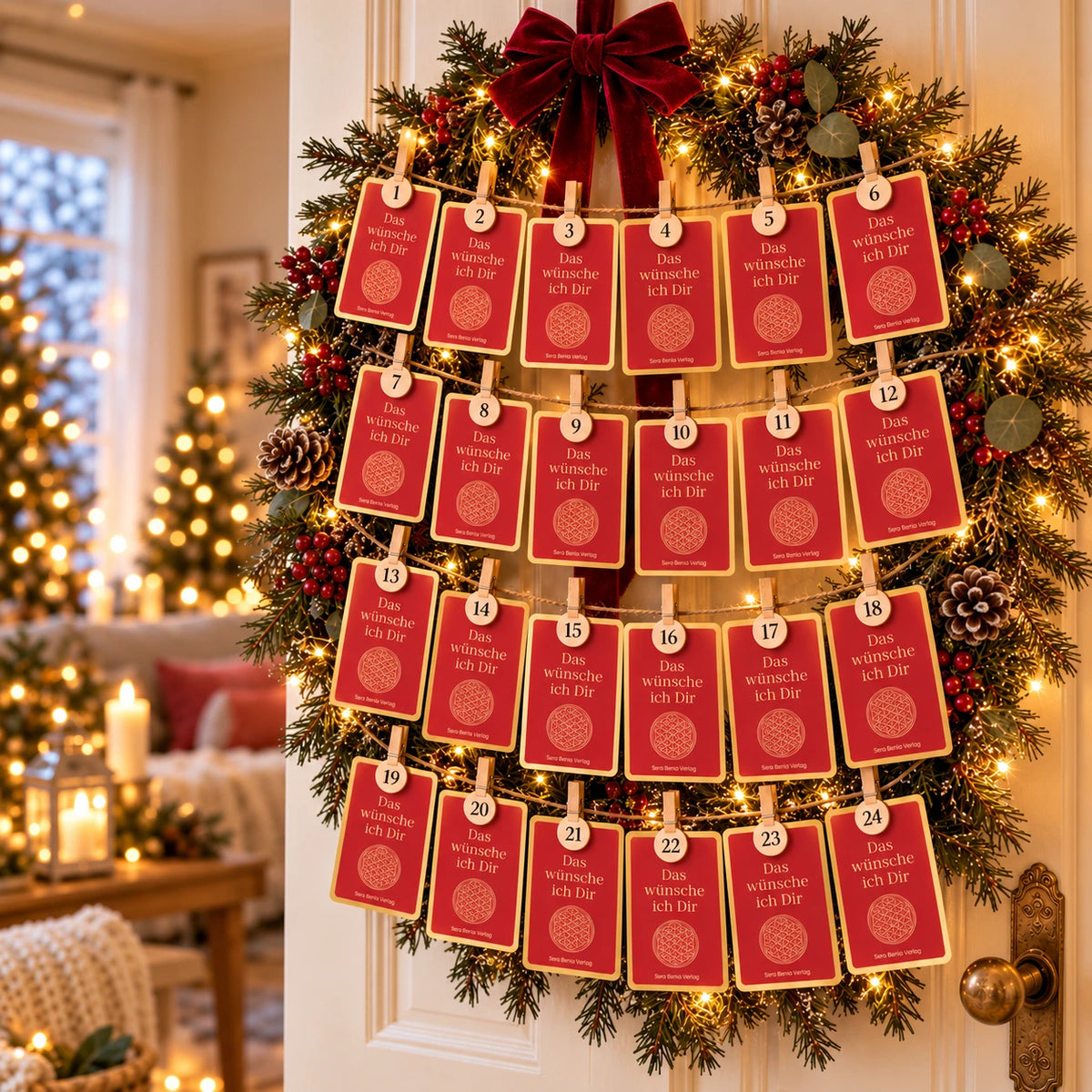 Adventskalender aus dem Kartenset Das wünsche ich Dir von Seraphine Monien